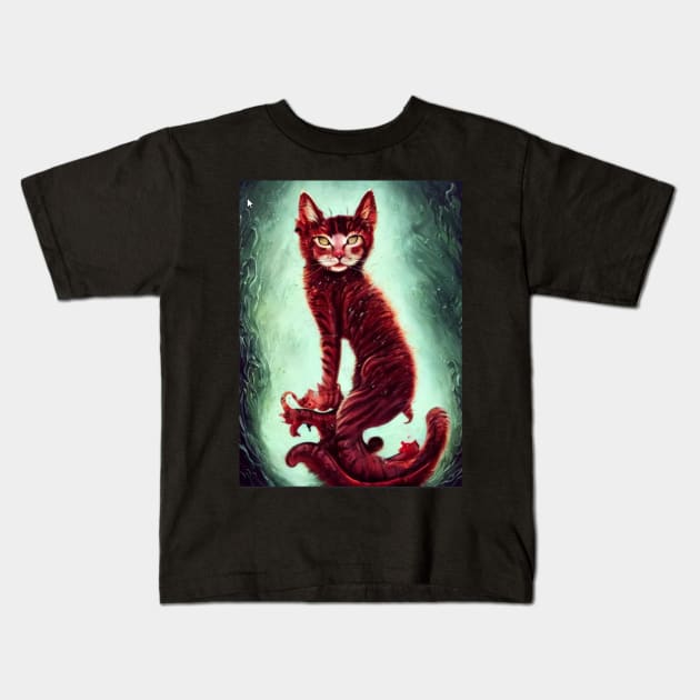 Kitty Cat Swanland Kids T-Shirt by Terrence Torphy